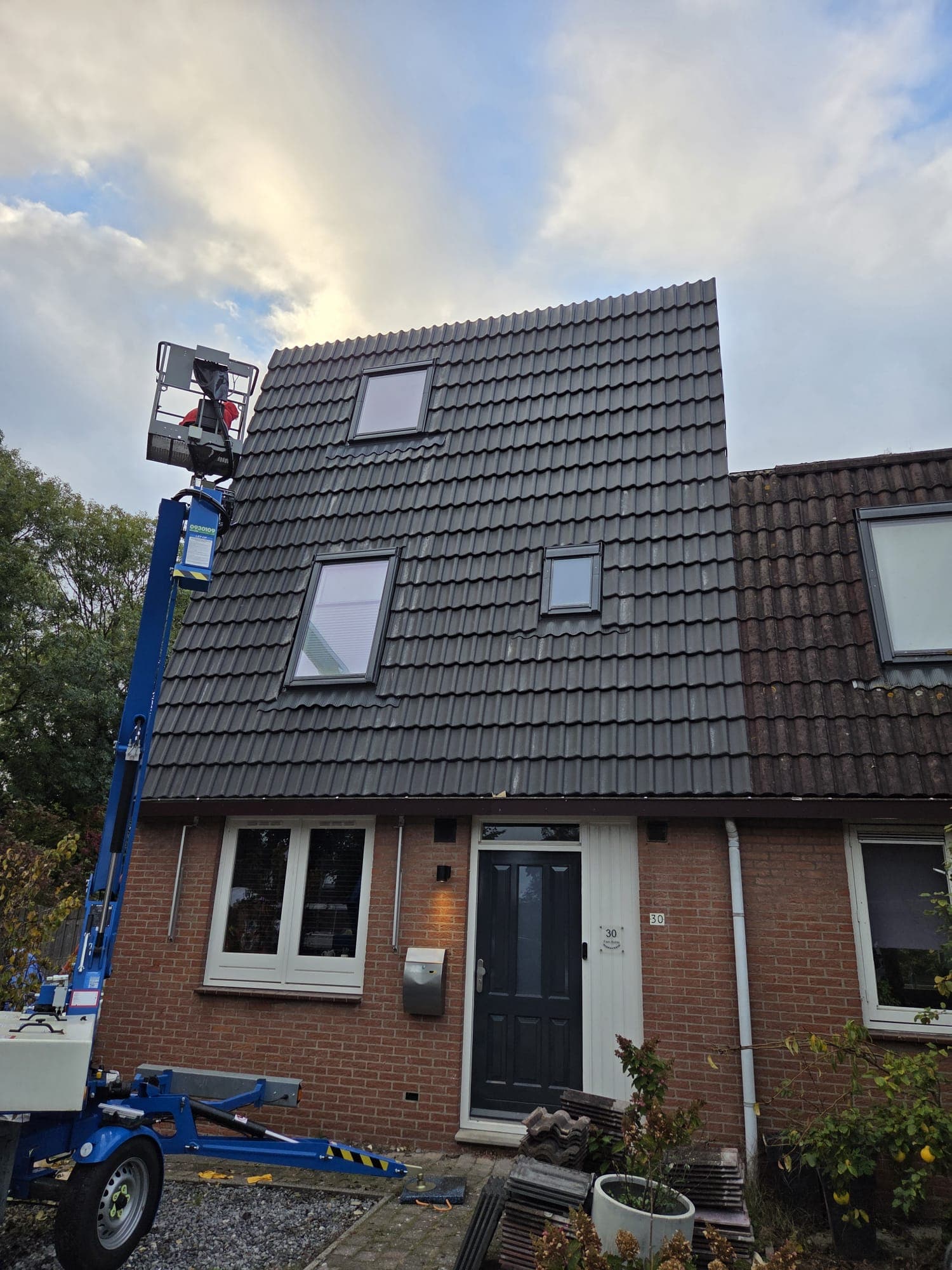 Voortgang van de woningrenovatie